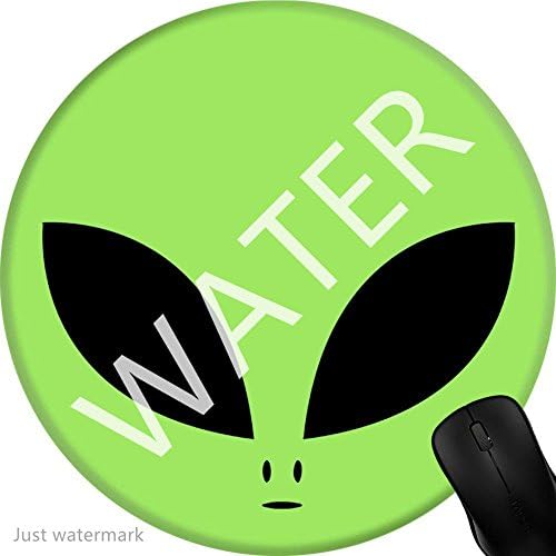 Gaming Mouse Pad Alien, 7 Inches Round Natural Rubber Base, Non-slip, Laser & Optical Mouse Compatible, Mouse mat 1U334