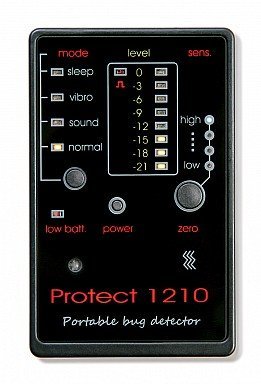 Detector de radiofrecuencias iProtect 1210. Detecta cámaras espéas, micrófonos gsm y localizador GPS