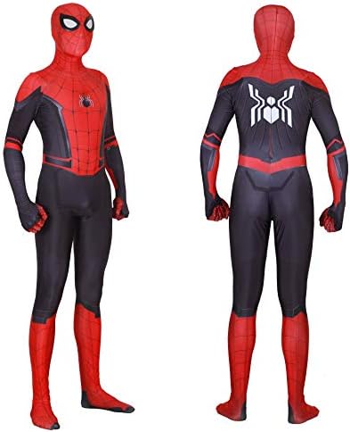 Unisex Lycra Spandex Zentai Halloween 2019 New far from Home New Spiderman Cosplay Costumes Suit Adult/Kids 3D Style