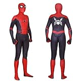 MYanimec Unisex Lycra Spandex Zentai Halloween Cosplay Costumes Adult/Kids 3D Style (Adults-L Red and Black