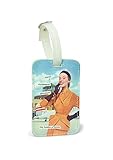 Anne Taintor Travel Luggage Tag - Travel Excitement Adventure, Tiny Bottles of Booze