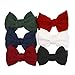 6 Pack Solid Color 5.2'' Bow Clips Women Hair Barrettes Hair Accessories