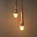 NAVIMC Industrial One Single Rope Hemp Pendant Light Fixture for Dining Room Kitchen (39