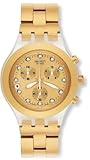 Swatch Men’s SVCK4032G Stainless Steel Analog Watch with Gold Dial Watch, Watch Central