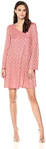 Women's Zig Zag Lurex Jersey Dress