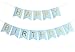 INNORU(TM) Happy Birthday Banner Blue and Gold Letters Birthday Bunting Stylish Decorations and Party Supplies