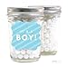Andaz Press Fancy Frame Square Baby Shower Tags, It's A Boy!, Striped Baby Blue, 24-Pack
