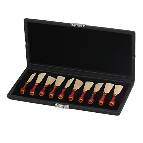 image for BQLZR Black PU Leather Bassoon Reed Box Reed Case for 10pcs Reed Hold 