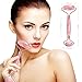 Rose Quartz Roller Jade Roller for Face - Natural Crystal Quartz Facial Face Roller Massager Face Gemstone Healing Toning Skincare Tool for Anti Aging Wrinkle Removal Slim Face(Pink Color)