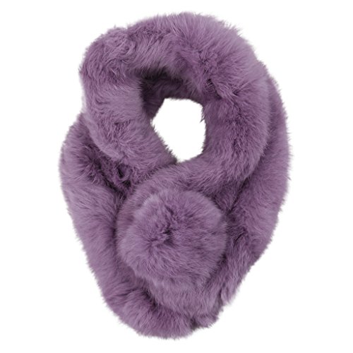 YluckyWomen Faux Fur Collar Scarf Winter Neck Gaiter Plush Neck Wrap Warmer Cozy Warm Neckerchief