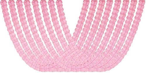 Four Leaf Tissue Paper Hanging Flower Garland for Party Supplies, Decorations and Streamers Pack of 8 (Light Pink)