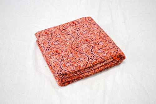 Rajcrafts Handmade Jaipur Screen Printed Cotton Dress Running Fabric for Men and Women (Multicolour, 2.5M)
