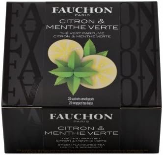 Fauchon Thé citron &amp; menthe verte 20 wrapped tea bags