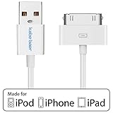 iPhone 4s Charger, Kabe Baer 30 Pin USB Sync and Charging Data Cable for iPhone 4/4s, iPhone 3G/3GS, iPad 1/2/3, iPod - 3.2 Feet 1 Meter (1 Pack)