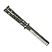 Zinnor Outdoor Butterfly Comb Practice Foldable Metal Camping Trainer Knife Comb Safe and Non-sharpened Perfect for Beginner-Black