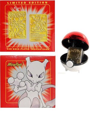 MEWTWO #150 - MIB Pokemon Burger King Gold Card - Red