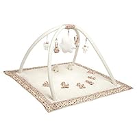 Trousselier VM10000 01 Musical Play Mat Square 90 cm Ivory with Red Flowers