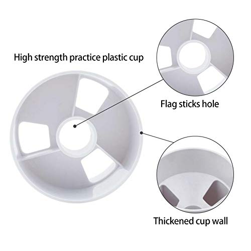 Barbella 4 Packs Golf Flagsticks-34 Inch Golf Pin Flags for Driving Range Backyard Practice Hole Cup with Flag, Portable 2-Section Design Golf Practice Putting Green - Thumbnail 4