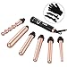BESTOPE 6 in 1 Curling Iron and Wand Set with 6 Interchangeable Hair Wand Ceramic Barrels(0.5 to1.25) and Heat Protective Glove - Rose Golden