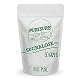 Sucralose Powder 50g (1665 Servings), Pure Zero Calorie Sugarless Sugar Substitute, Tastes Like Sugar With No Calories, Zero-Calorie Sweetener for Beverages or Baked Goods