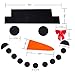 PAMASE Snowman Face Christmas Garage Door Decoration- DIY Snowman Non-Woven Archway Door Decoration with Hat Bow Eyes Nose Teeth for Window Car Decor