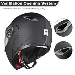 AHR Motorcycle Helmet Dual Visor Modular Flip up