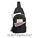 MOSISO Sling Backpack with USB Charging Port, Polyester Travel Daypack Durable Chest Shoulder Unbalance Gym Fanny Crossbody Sack Satchel Outdoor Hiking Bag for Men Women Girls Boys, Black