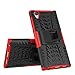 Sony Xperia L1 Case,Mama Mouth Shockproof Heavy Duty Combo Hybrid Rugged Dual Layer Grip Cover with Kickstand for Sony Xperia L1 (with 4 in 1 Packaged),Red