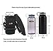 OYATON 32oz Insulated Water Bottle Carrier With Strap, Black, Fits 32oz Bottles, Walking Travel Hiking, With Pocket and Handle