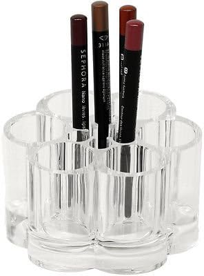 Cosmetic Make Up Clear Acrylic Lipstick Nailpaint Organiser with 6 Sections