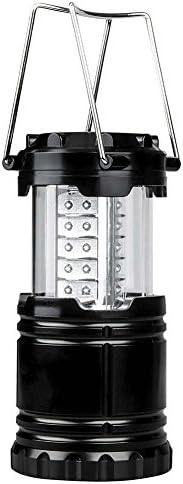 LIADO Outdoors LED Camping Lantern Portable with Auto On/Off Function and Collapsible and Battery Operated for Outdoors, Camping, Hiking, Fishing, Collapsible, Black