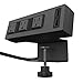 ChargeTech Desktop Outlets Power Strip - Mountable Desk Charging Station Includes 3 AC Outlets and 2 2.4A USB Ports with a Mount for Your Mobile Device or Tablet