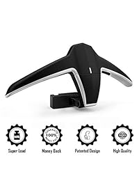 Thunder coche asiento trasero Reposacabezas gancho multiuso de almacenamiento Suit chamarra colgadores, negro, Negro