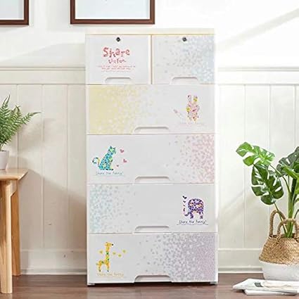 Thetickletoe Thickened Fiber Plastic Chest Of Drawers Organizer
