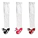EPEIUS Toddlers Infants Baby Girls' Mary Jane Non-Skid Cotton Tights 12-24 Months,Festive Tights-Shoe Look- CorduroyFront Bows-Anti slip,White and Black/Fuchsia/Red (Pack of 3)