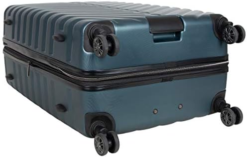 Black luggage with multiple compartments, pockets, and dividers, priced at $169.99.