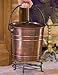 Gardener's Supply Company Black Steel Ash Bucket with Floor Protection Stand, Fireproof Holds 8 Quarts of Ash, Embers, Coals from Fireplace, Wood Stove, Fire Pit & Grill (Copper)