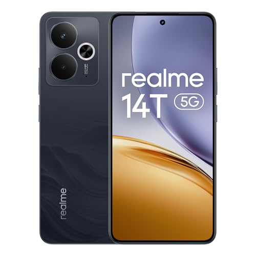 realme Dimensity 6300 Smartphone 5 g, 8 + 256 GB, 5260 mAh batterij, zwart, Amazon Exclusief, geen adapter