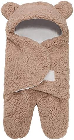 Alamana Newborn Baby Hooded Anti-kick Blanket Towel Winter Infant Cotton Warm Sleeping Swaddle Bag - Pink