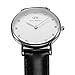 Daniel Wellington Women's 0921DW Classy Sheffield Stainless Steel Watch with Black Leather Band