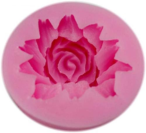PANGUN Baking Mold Peony Flower Fondant Cake Mold Soft Ceramic Resin Flower Crystal Glue Jewelry Silicone