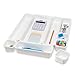 Madesmart 9-Piece Interlocking Bin Pack for Drawer Organization, Plastic Interlocking Junk Drawer Organizer Tray, White