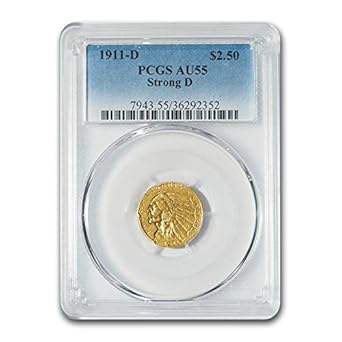 1911 D 250 Indian Gold Quarter Eagle Au 55 Pcgs Strong D