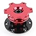 Auto Dynasty 6-Hole Pull Ball Bearing Style 2 inches Thick Steering Wheel Short Quick Release Hub Adapter (Red)
