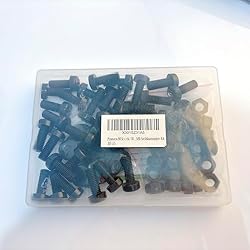 Pzsmocn 90 Pieces/30 Sets M8*20 mm Plastic Black