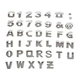 3D Car DIY Metallic Alphabet letter Number Symbol Emblem Badge Decals stickers