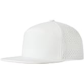 FEINION Men Flat Brim Adjustable Performance Hat Snapback Laser Perforated Baseball Cap