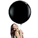 AFTERLOON® Biodegradable Balloons 6 pcs 36 Inch Orb Perfect Round Giant Extra Large Onyx Black, Thickened Strong Natural Latex Jumbo XL Big Helium Float, Baby Gender Reveal Birthday Party Decorations