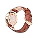 Aurora Women's Metal Retro Casual Round Dial Quartz Analog Wrist Watch with Brown Leather Band-Rose Gold