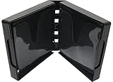 (1) Black 24-Disc Capacity CD DVD 2-Ring Album Wallet Book Storage CDBR4324BK (UniKeep Style)
